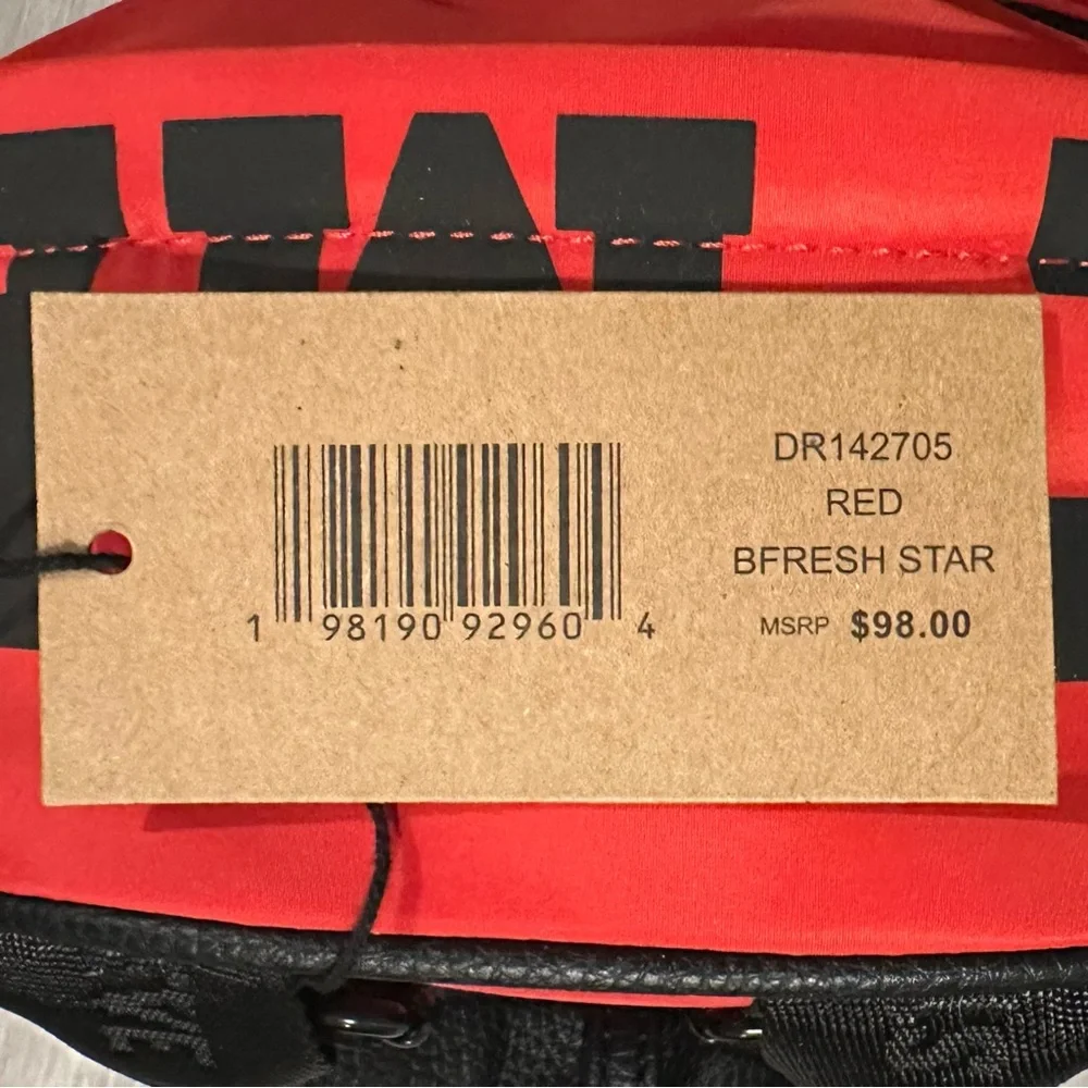 NWT. Steve Madden Red and Black BFresh Star Backpack